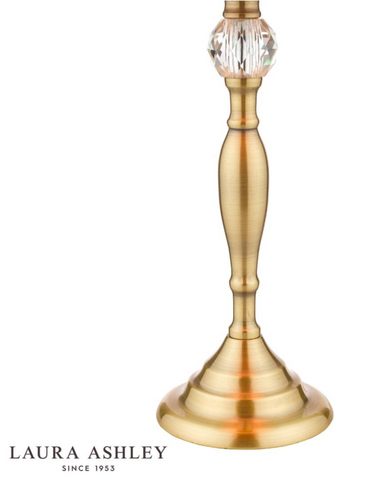 Laura Ashley Ellis Table Lamp Antique Brass With Ivory Shade