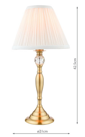 Laura Ashley Ellis Table Lamp Antique Brass With Ivory Shade