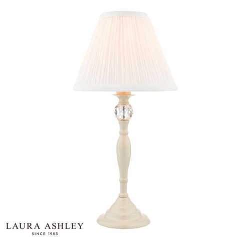 Laura Ashley Ellis Table Lamp Cream With Ivory Shade