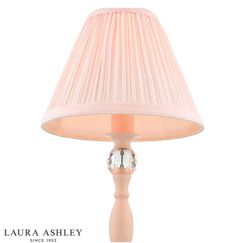 Laura Ashley Ellis Table Lamp Pink With Blush Shade
