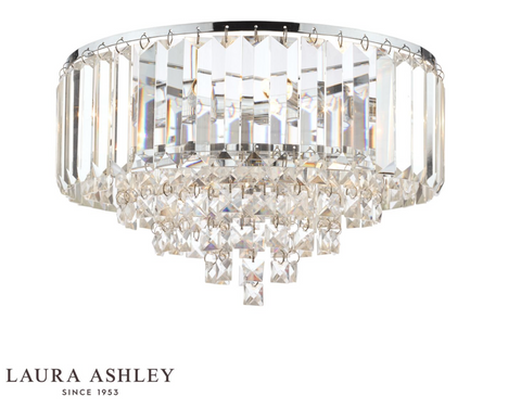 Laura Ashley Vienna 3lt Flush Crystal Polished Chrome
