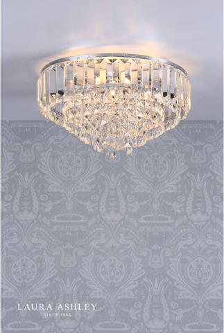Laura Ashley Vienna 3lt Flush Crystal Polished Chrome