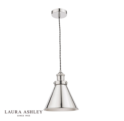 Laura Ashley Rufus Pendant Polished Chrome
