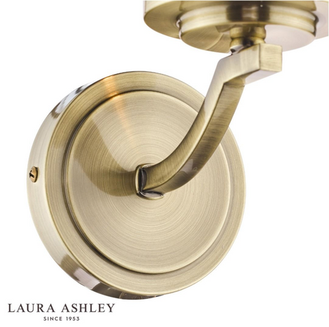 Laura Ashley Joseph Wall Light Antique Brass Glass