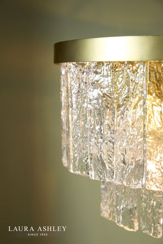 Laura Ashley Durnsford 4 Light Pendant Matt Antique Brass and Glass