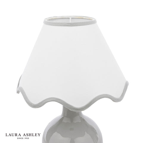 Laura Ashley Bramhope Table Lamp Grey Ceramic With Shade