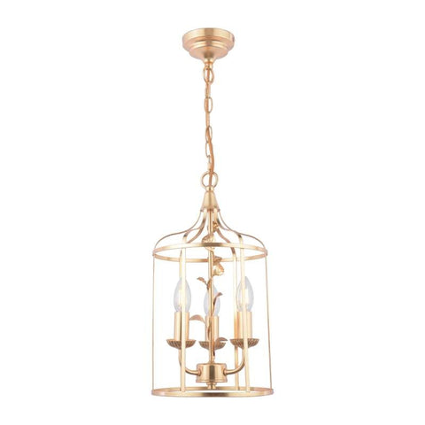 Laura Ashley Halton 3 Light Pendant Distressed Gold Leaf