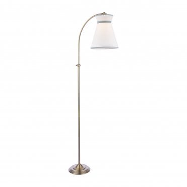 Laura Ashley Dearham Floor Lamp Antique Brass With Shade