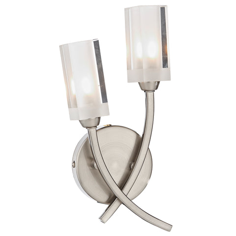 Morgan Double Wall Bracket - Satin Chrome