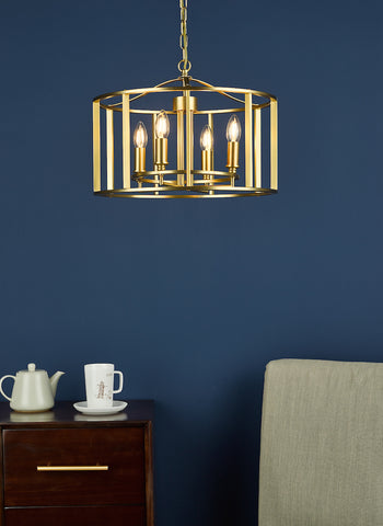 Myka 6 Light Pendant - Brushed Bronze