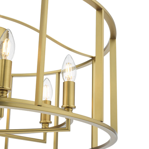 Myka 6 Light Pendant - Brushed Bronze