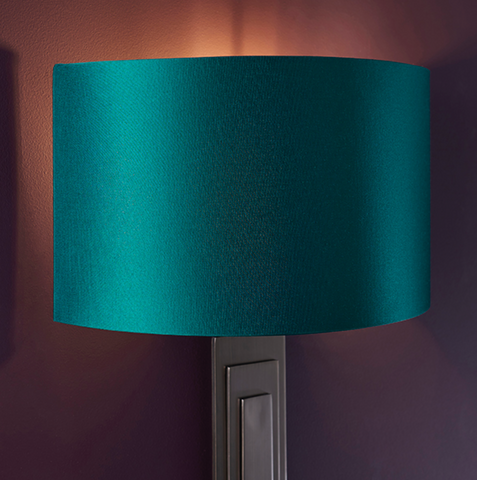 Astrid Wall Light - Teal Silk Shade