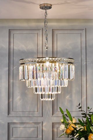 Vyana 4 Light Pendant - Polished Nickel