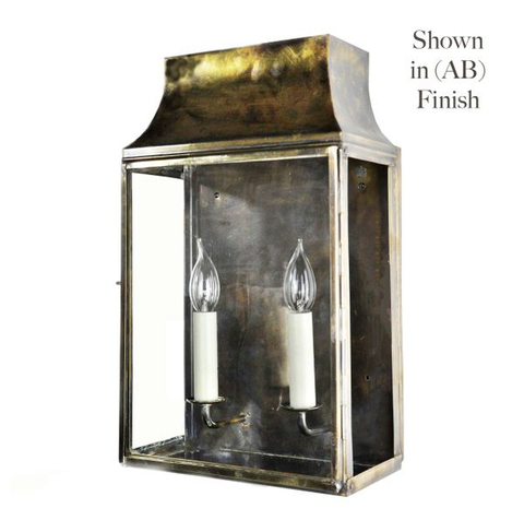 Strathmore Wall Lantern (Medium) Brass Exterior Wall Light